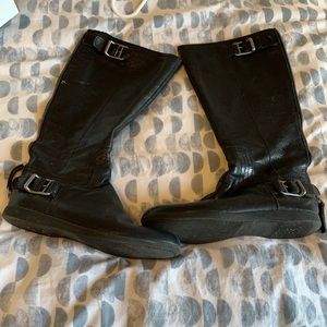Nine West tall flat black boots